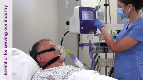 Patient in hospital bed showing Eakin Healthcare purpose